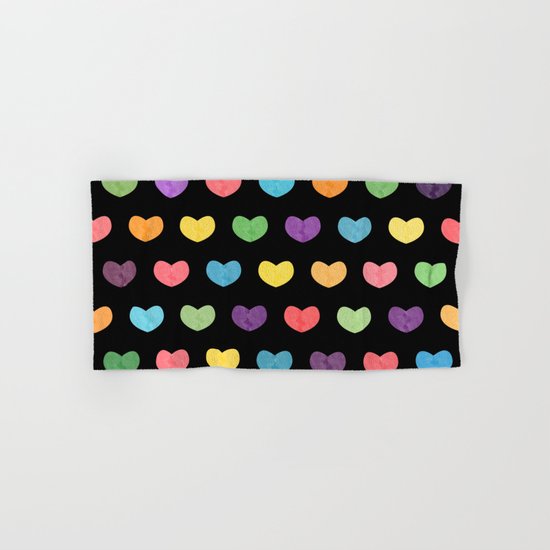 Colorful hearts II Hand & Bath Towel