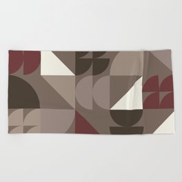 Geometrical modern classic shapes composition 19 Beach Towel