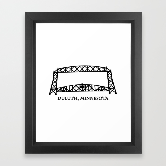Duluth Mn Aerial Lift Bridge Framed Art Print By Gorff Society6