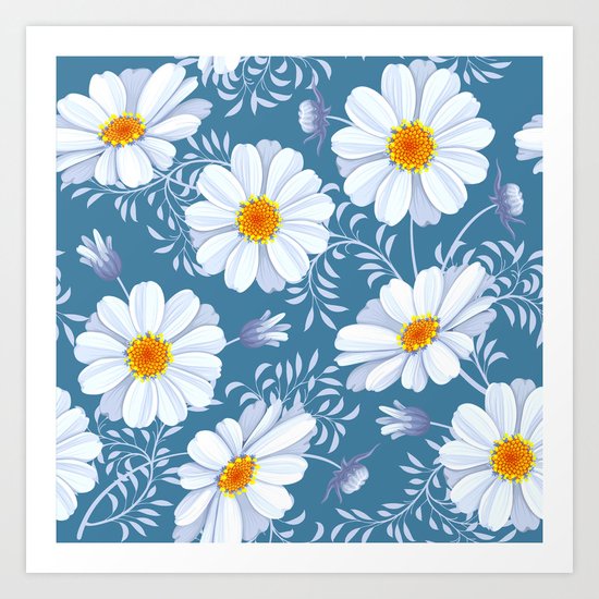 Field Of Daisies Art Print By Magic Dreams Society6