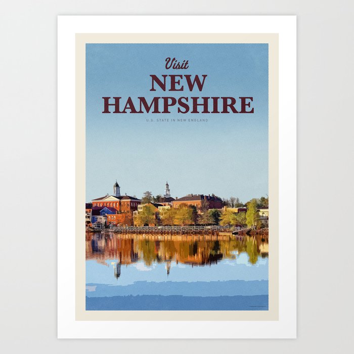 Visit New Hampshire  Art Print