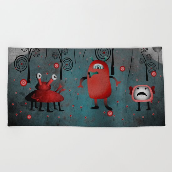 Alien conversation Beach Towel