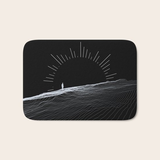 Black Sun Bath Mat