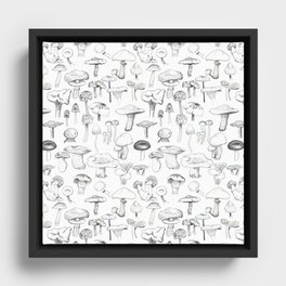 The mushroom gang Framed Canvas