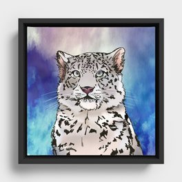 Snow Leopard Framed Canvas