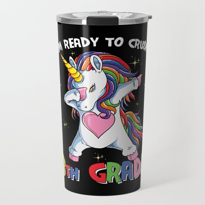 Ready To Crush 8th Grade Dabbing Unicorn Travel Mug