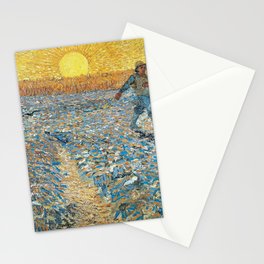 Van Gogh : The Sower (Sower with Setting Sun) Stationery Card