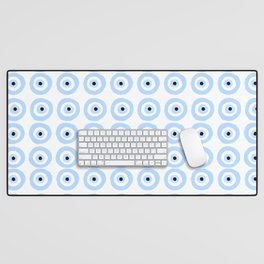 Baby Blue Evil Eye Desk Mat