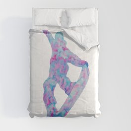 Snowboard art print watercolor painting Comforter