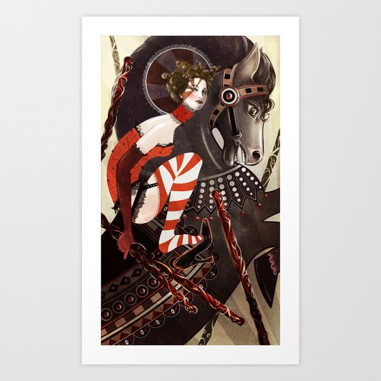 Amanda Palmer Six of Wands Art Print