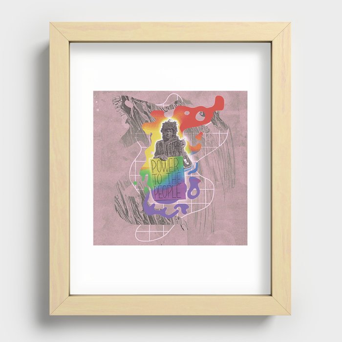 POWER TO THE PEOPLE Recessed Framed Print