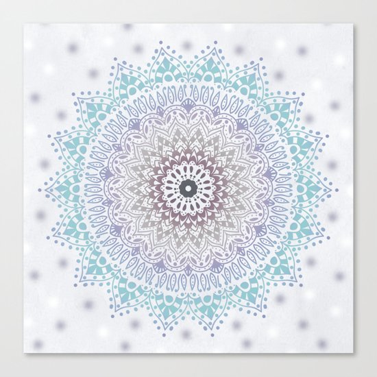 BLUE SUMMER MANDALA Canvas Print
