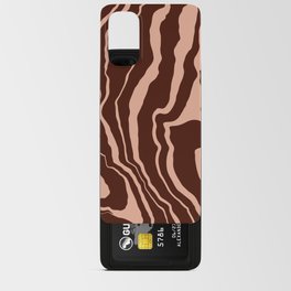 Swirly, Liquid Pattern in Brown Android Card Case