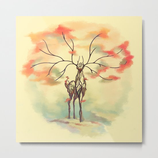 Essence of Nature - A Deer’s Echo Metal Print