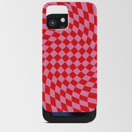Pink & Red Checker iPhone Card Case