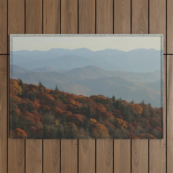 The Blue Ridge Mountains NC, Fine Art Photography Outdoor Rug