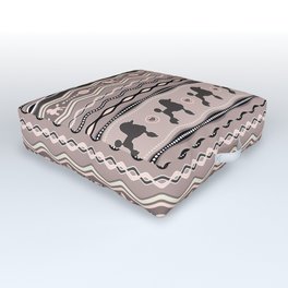 Poodle Love - Decorative Pattern in pastels Outdoor Floor Cushion