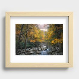 Little Pigeon River Autumn Smoky Mountains Recessed Framed Print