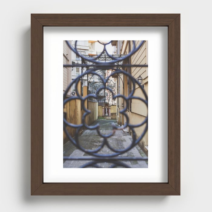 The Lady Through the Garden Gates Recessed Framed Print