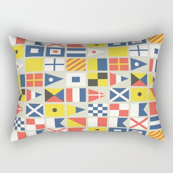 Geometric Nautical flag and pennant Rectangular Pillow