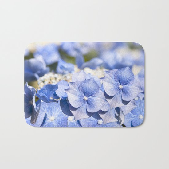 Blue hydrangea- Flower Floral Bath Mat