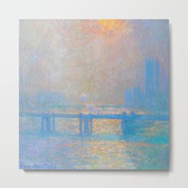 Claude Monet - Charing Cross Bridge, the Thames (1903) Metal Print