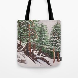 Snowing at Mount Baldy Tote Bag