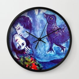 Marc Chagall, Le Paisage Bleu 1949 Artwork, Posters Tshirts Prints Bags Men Women Kids Wall Clock