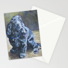 Cocker spaniel painting in watercolour Stationery Cards