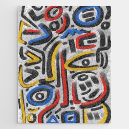 Mondrian Colors Graffiti Street Art  Jigsaw Puzzle