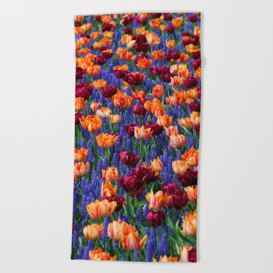 Flowerbed Medley Beach Towel