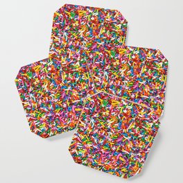 Rainbow Sprinkles Sweet Candy Colorful Coaster