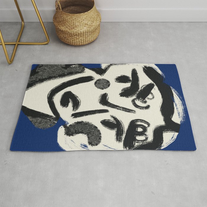 Portrait in blue 05 Rug