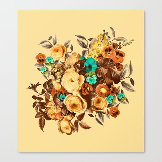 Watercolor Floral Pattern Canvas Print