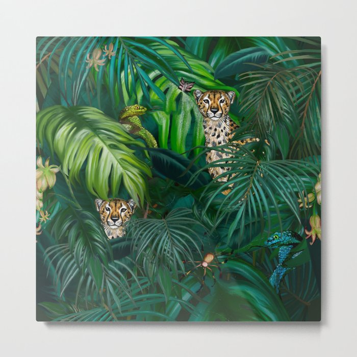 Jungle Cheetah Prints Metal Print