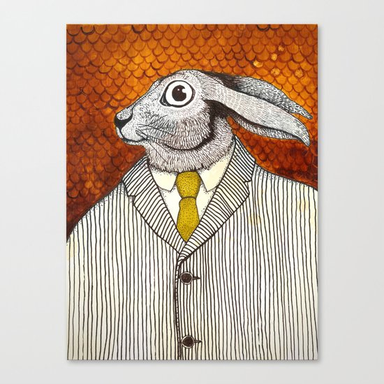 El conejo careta Canvas Print