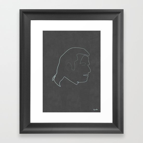 One line Vincent Vega Framed Art Print