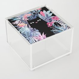 Popoki (Pastel Black Velvet) Acrylic Box