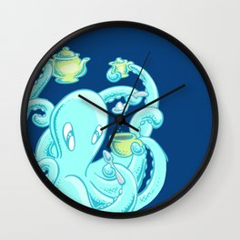 Squiggles: The perfect coffee (dark blue) Wall Clock