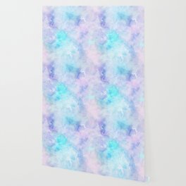 Pink Blue Pastel Galaxy Painting Wallpaper