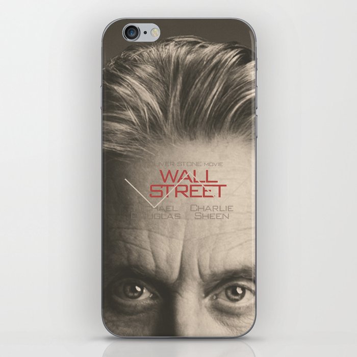 Wall Street, alternative movie poster, Gordon Gekko, Oliver Stone, film, minimal fine art playbill iPhone Skin