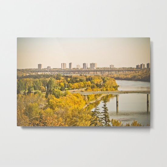 Fall in the city Metal Print
