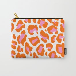 Leopard Pink & Orange Carry-All Pouch
