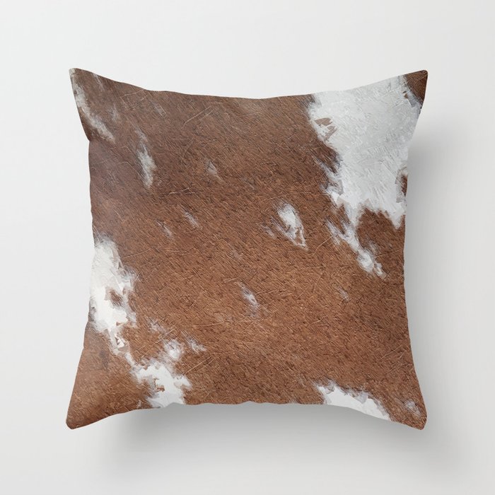 Faux Cruelty-Free Cowhide [ii.2021] Throw Pillow