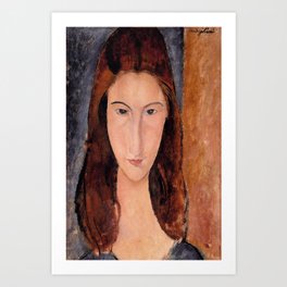 Amedeo Modigliani Portrait of Jeanne Hebuterne 1920 Art Print