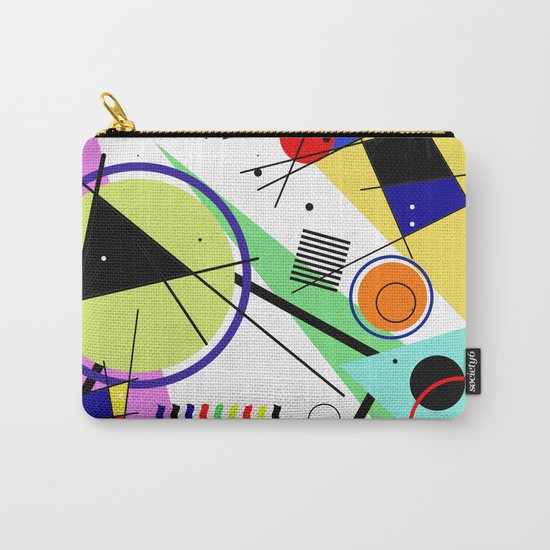 Retro Crazy - Abstract, random, crazy, geometric, colourful artwork Carry-All Pouch