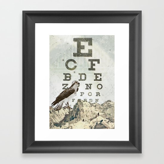 eye chart II Framed Art Print