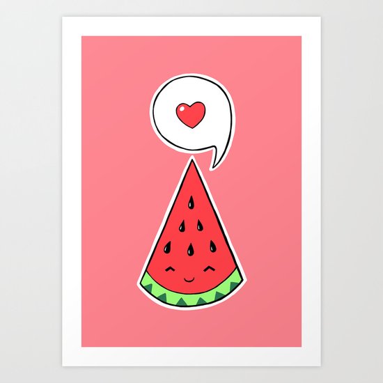 Watermelon 2 Art Print by Freeminds | Society6