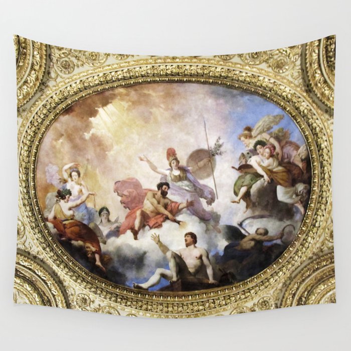 Fresco On Ceiling In Paris Wall Tapestry By Mariannamills
