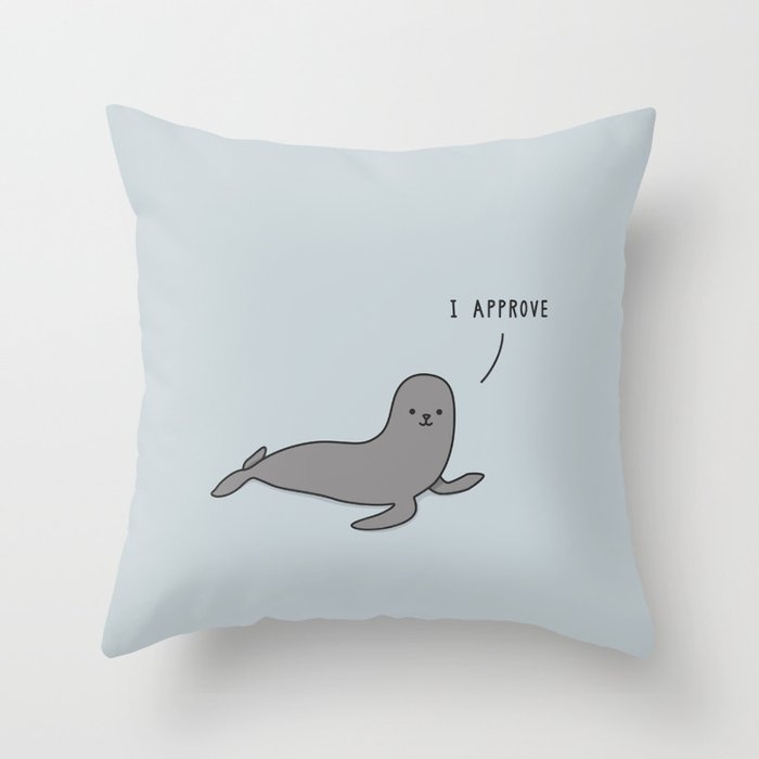 Seal Of Approval Throw Pillow
